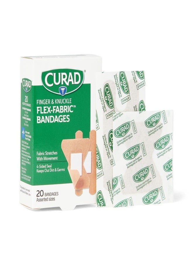 CURAD Flex-Fabric Finger and Knuckle Bandages, Assorted Sizes, Box of 20 - Image 5